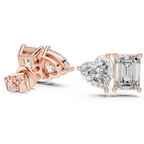 Elegant Rose Gold Diamond Hoop Earrings for Women