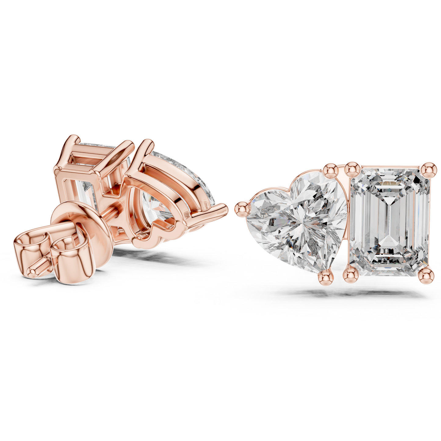 Elegant Rose Gold Diamond Hoop Earrings for Women