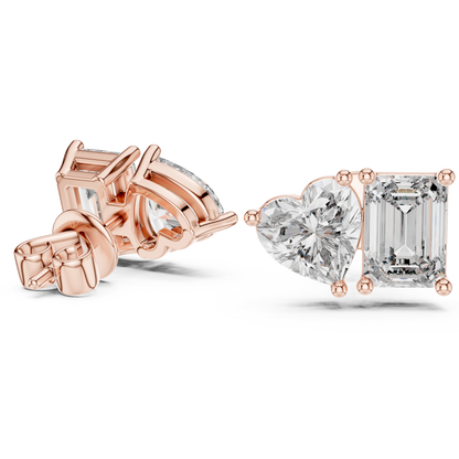 Elegant Rose Gold Diamond Hoop Earrings for Women