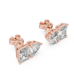 Elegant Rose Gold Diamond Hoop Earrings for Women