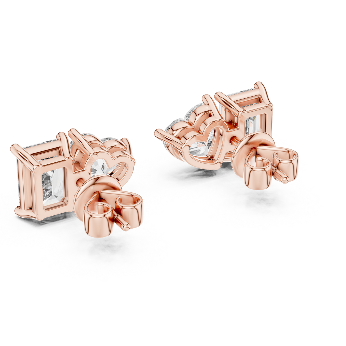 Elegant Rose Gold Diamond Hoop Earrings for Women