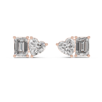 Elegant Rose Gold Diamond Hoop Earrings for Women