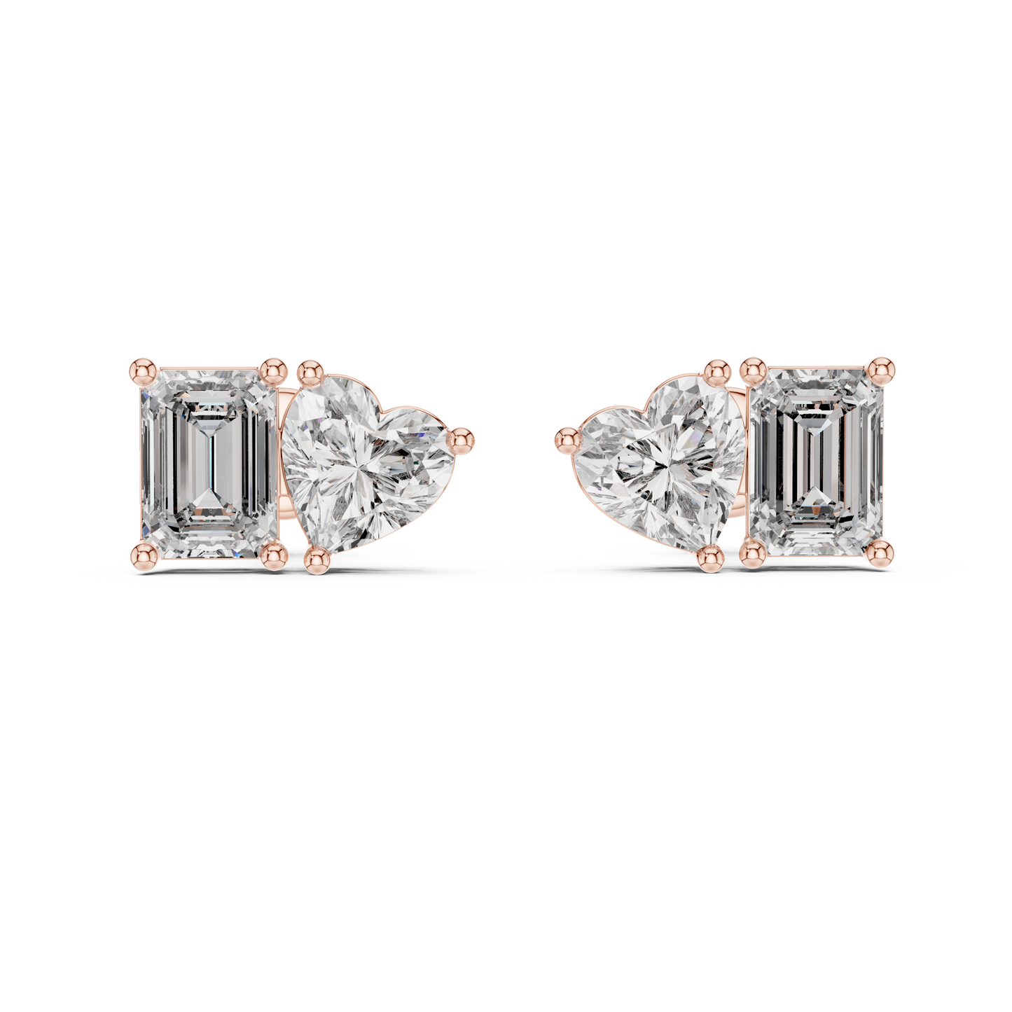Elegant Rose Gold Diamond Hoop Earrings for Women