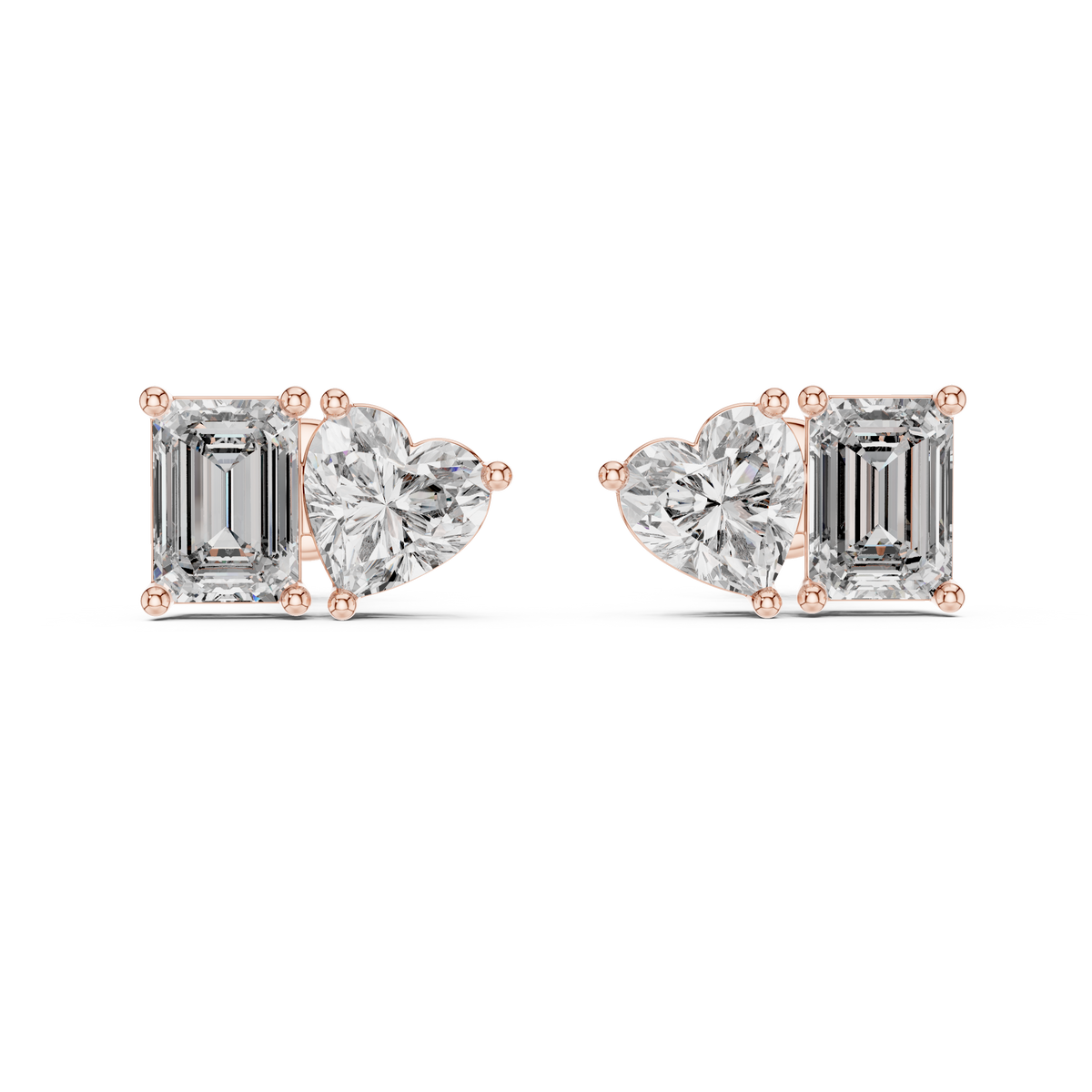 Elegant Rose Gold Diamond Hoop Earrings for Women