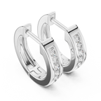 Elegant Rose Gold Diamond Hoop Earrings – Modern Luxury