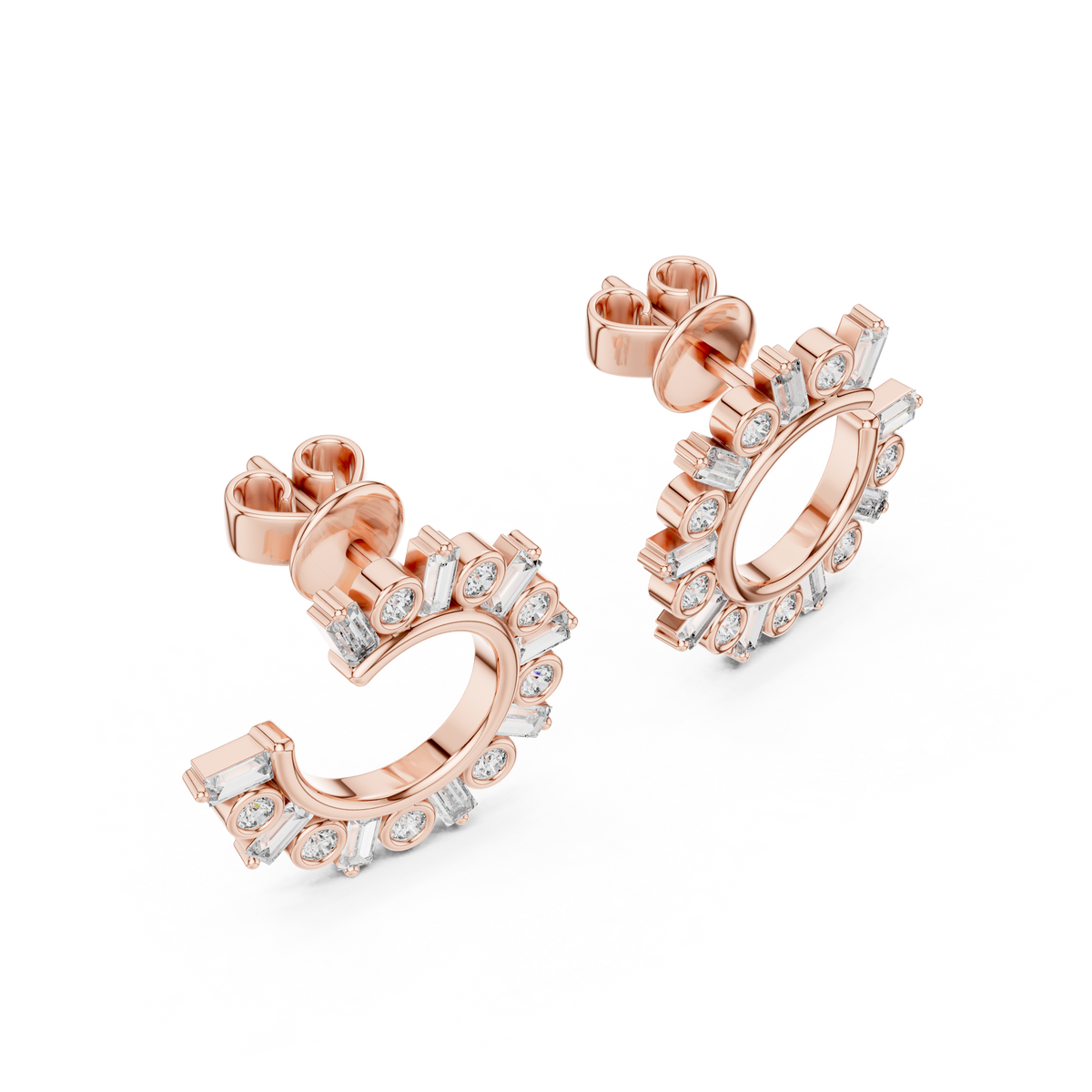 Stylish  Diamond Hoops – Brilliant Diamond Earrings