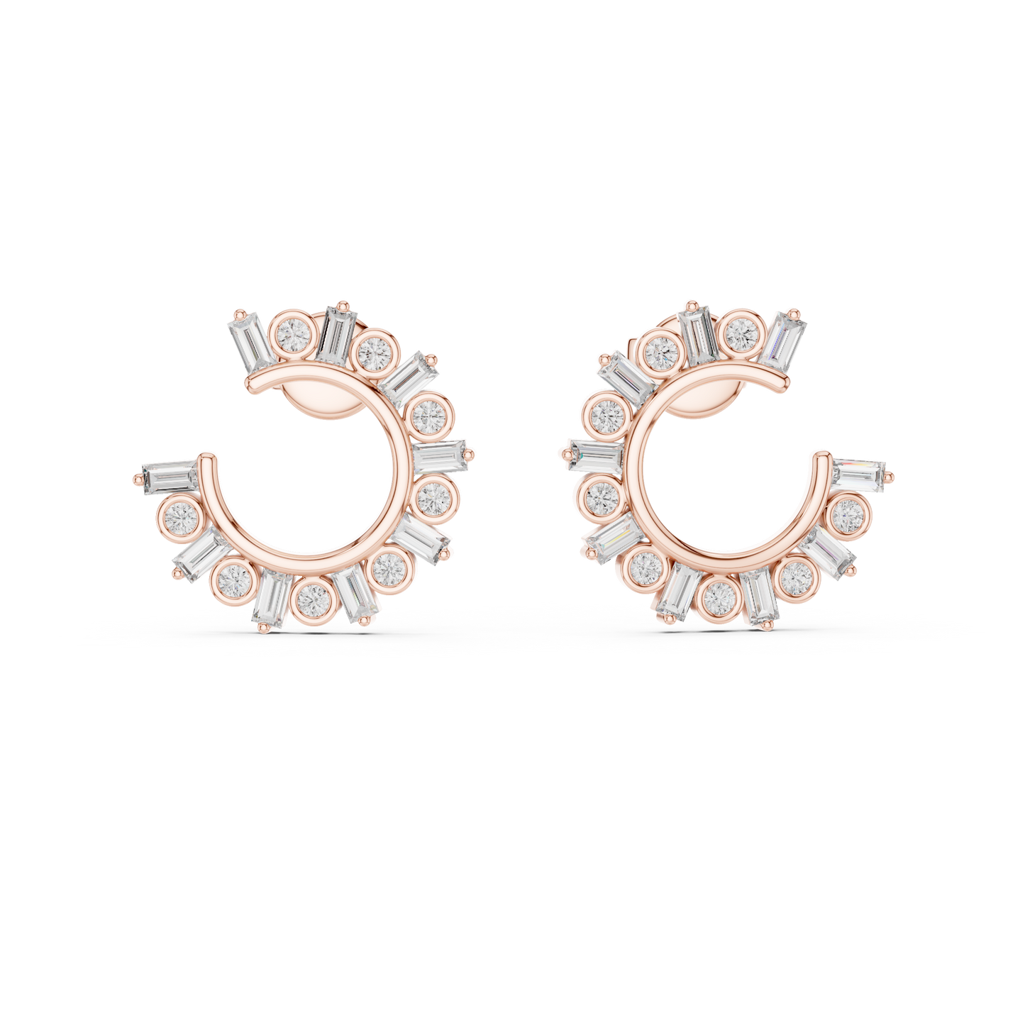 Stylish  Diamond Hoops – Brilliant Diamond Earrings