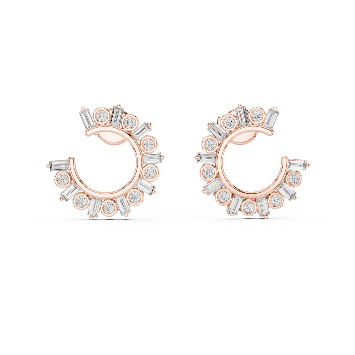 Stylish  Diamond Hoops – Brilliant Diamond Earrings