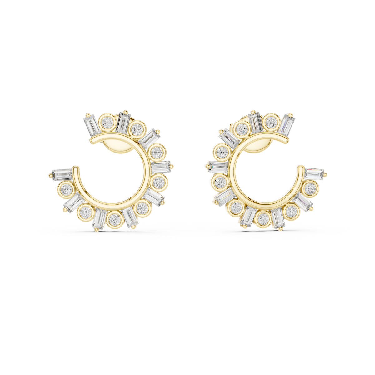 Stylish  Diamond Hoops – Brilliant Diamond Earrings