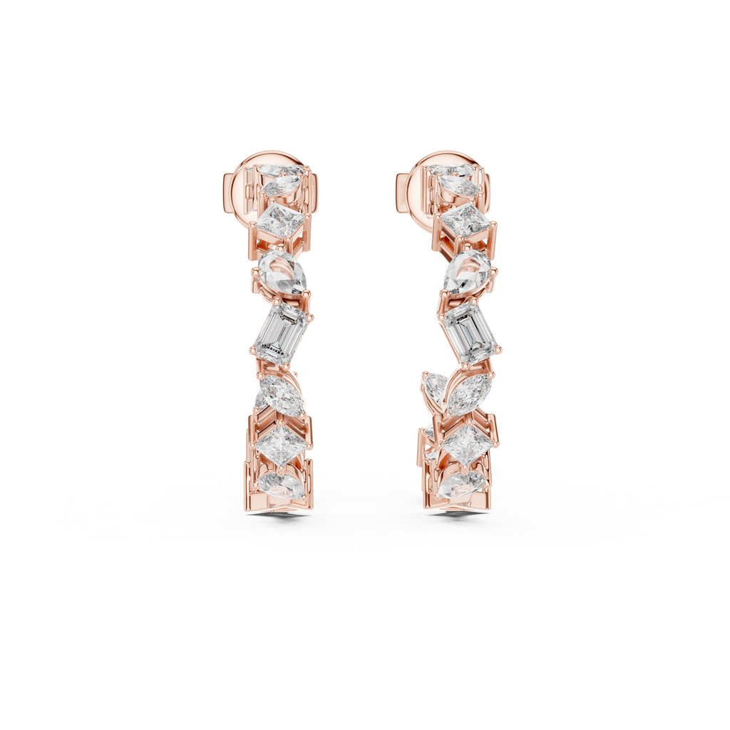 Premium  Diamond Hoop Earrings – Women’s Elegant Jewelry