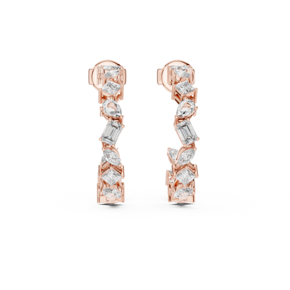 Premium  Diamond Hoop Earrings – Women’s Elegant Jewelry