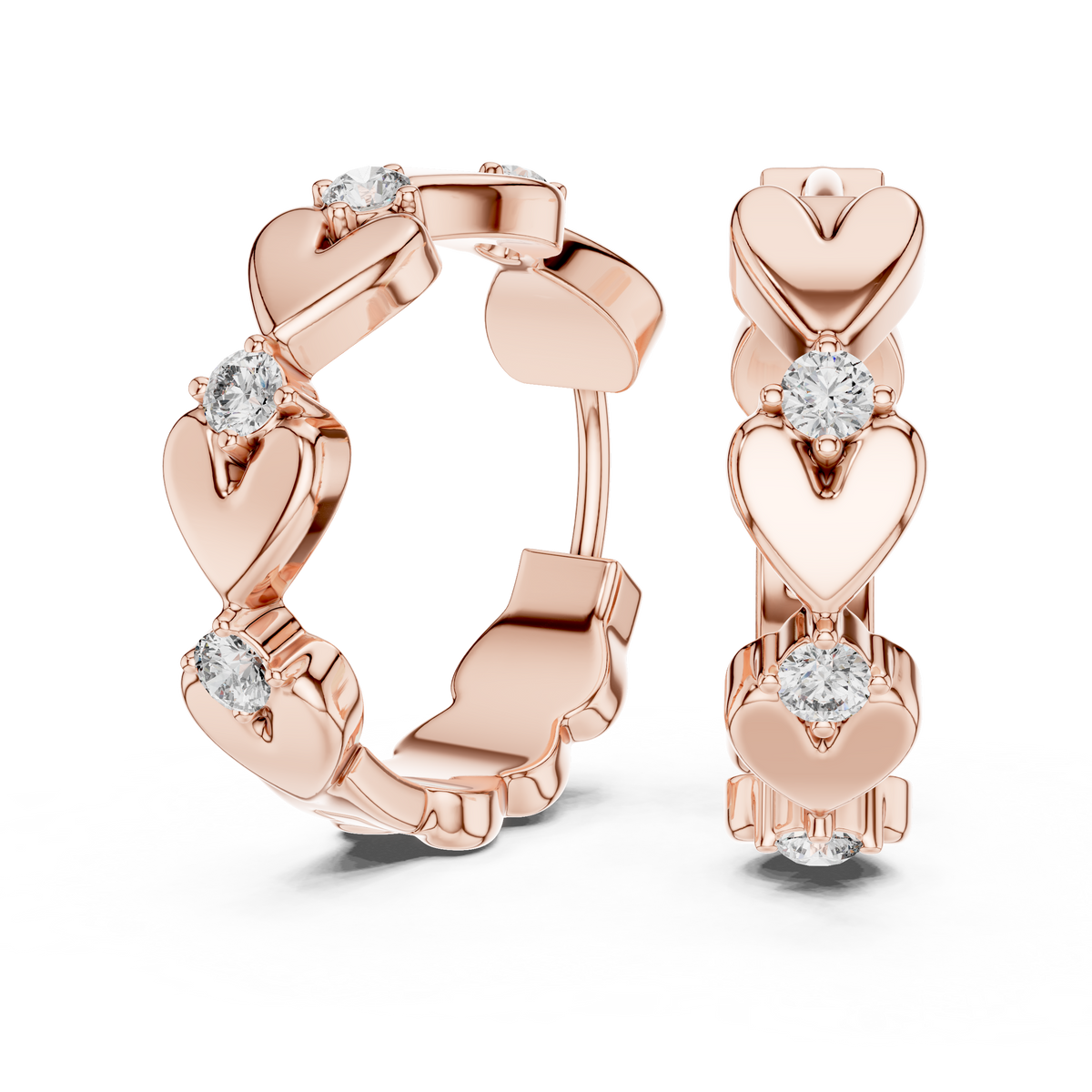 Sparkling Diamond Hoop Earring Designer Style