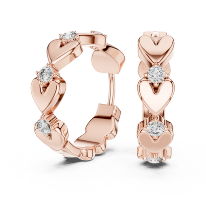 Sparkling Diamond Hoop Earring Designer Style