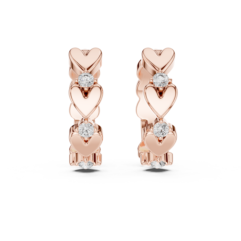 Sparkling Diamond Hoop Earring Designer Style
