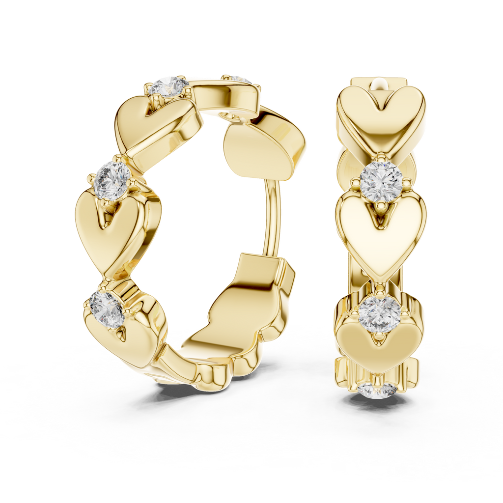 Sparkling Diamond Hoop Earring Designer Style