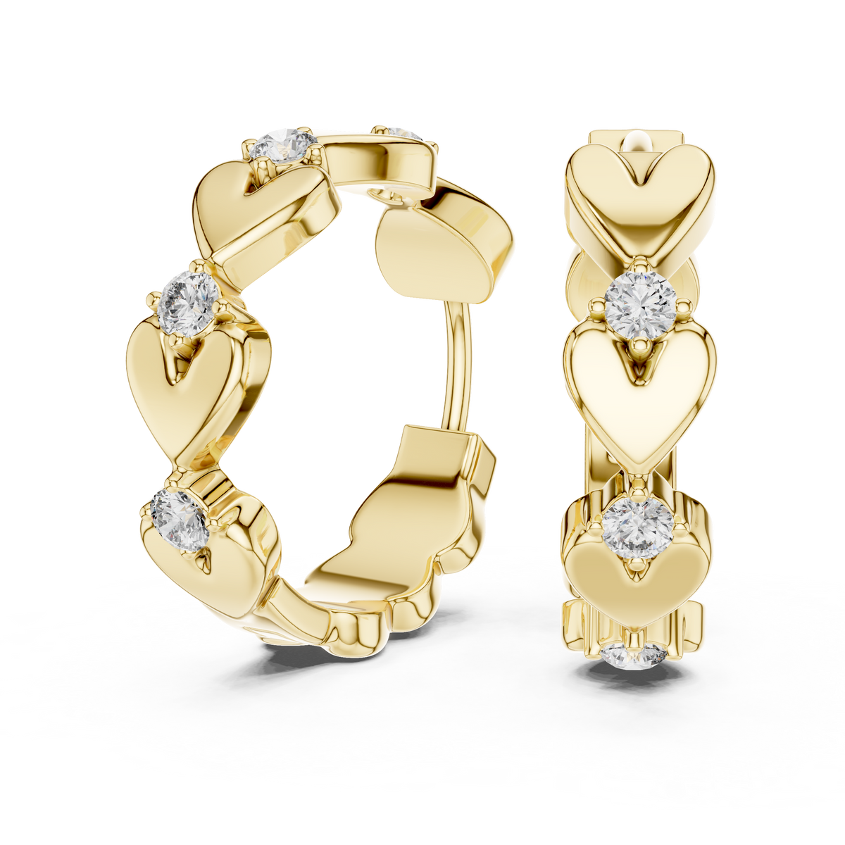 Sparkling Diamond Hoop Earring Designer Style