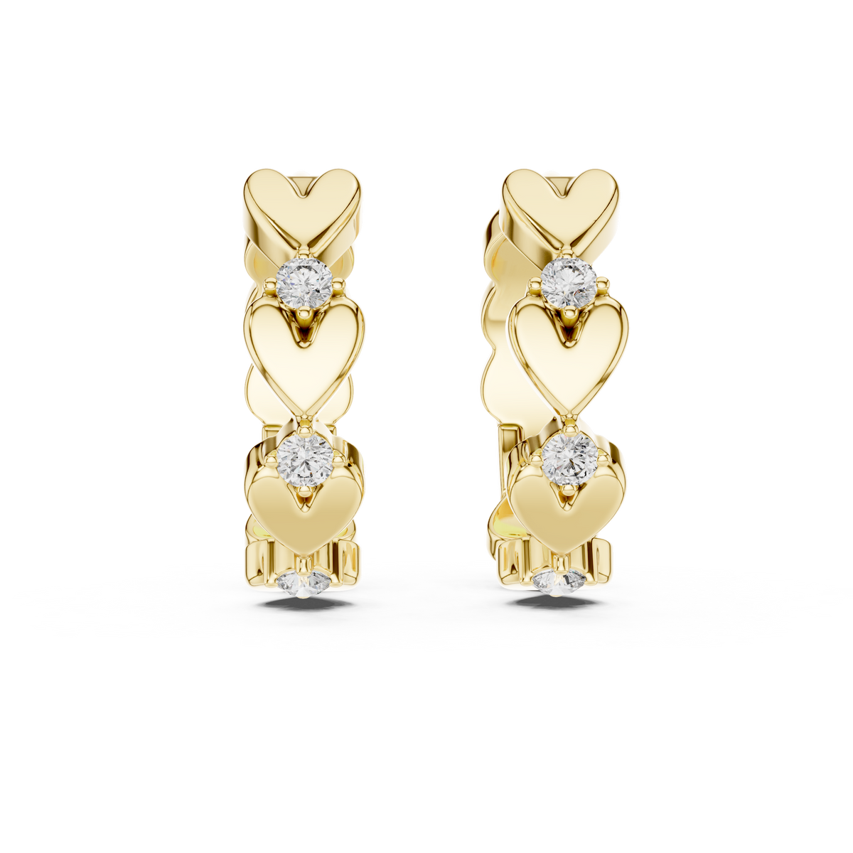 Sparkling Diamond Hoop Earring Designer Style