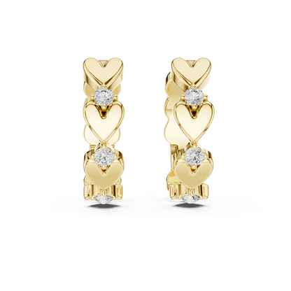 Sparkling Diamond Hoop Earring Designer Style