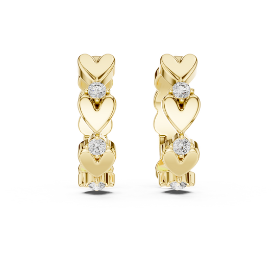 Sparkling Diamond Hoop Earring Designer Style