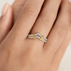 Elegant Double Band Diamond Ring