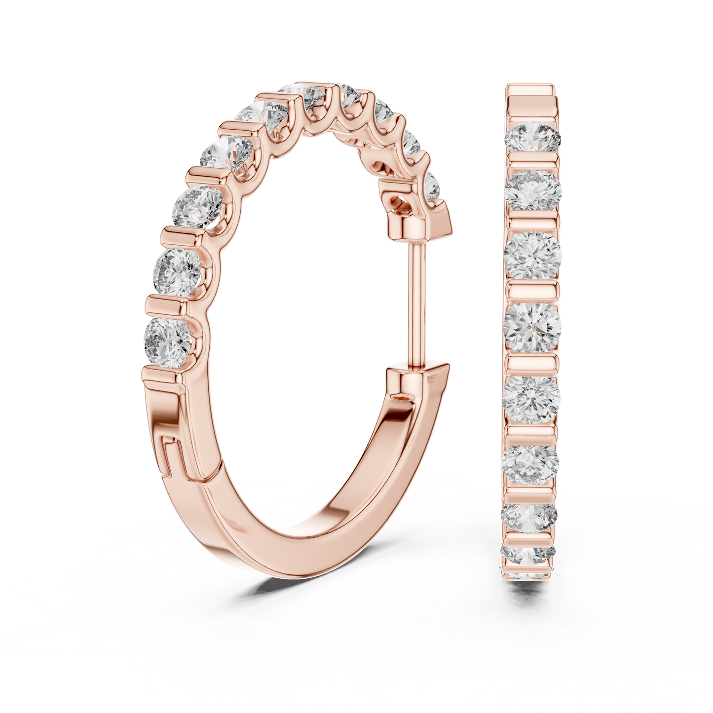 Luxury  Diamond Hoop Earrings