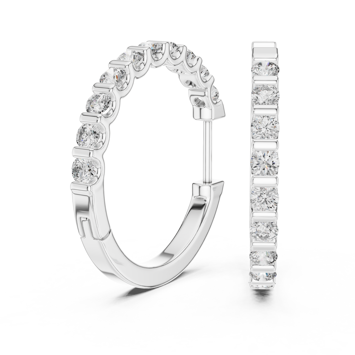 Luxury  Diamond Hoop Earrings