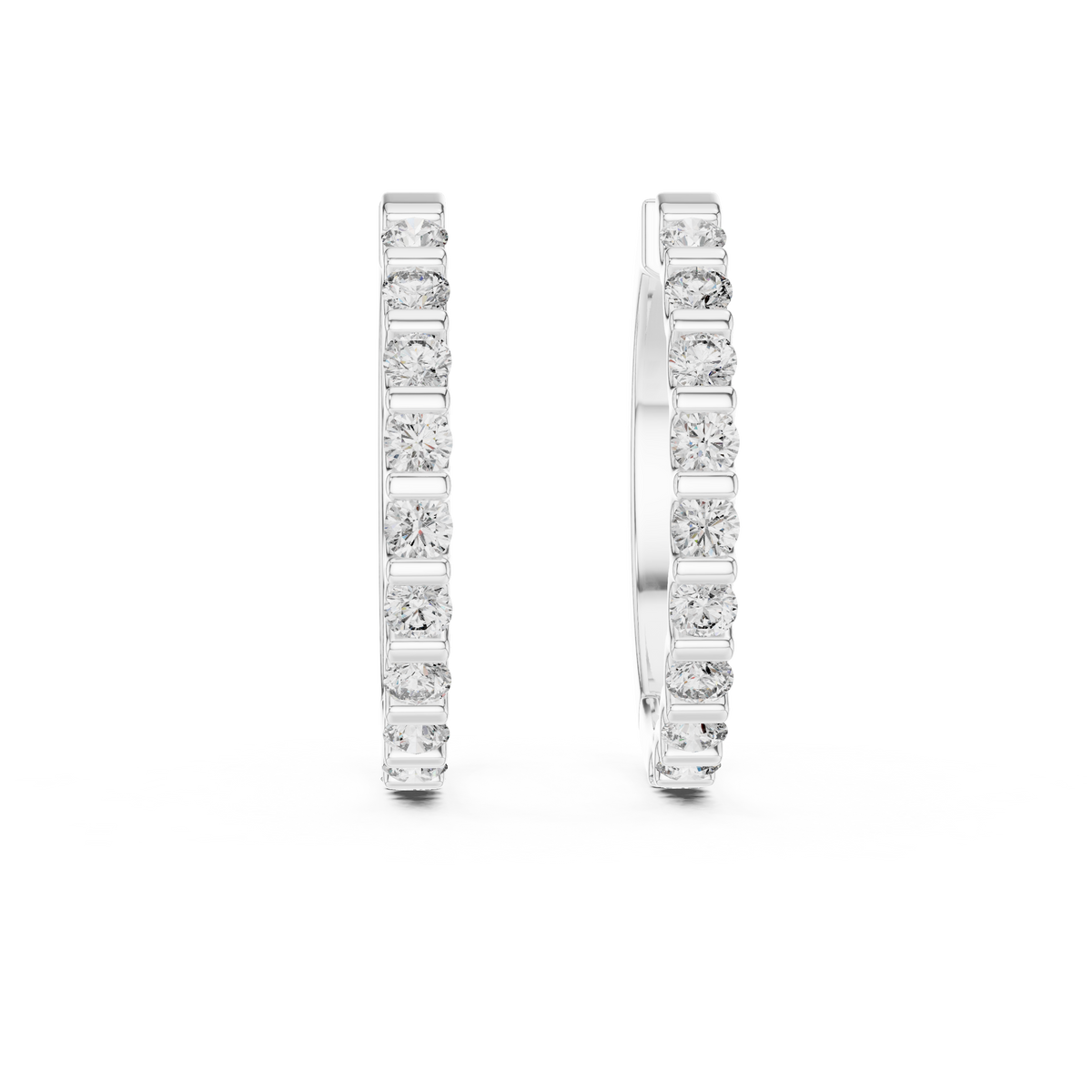 Luxury  Diamond Hoop Earrings