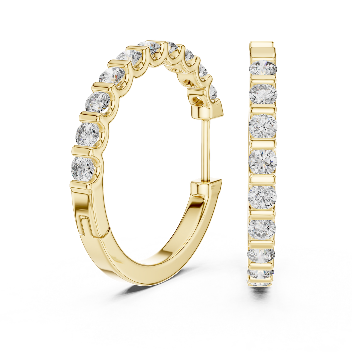 Luxury  Diamond Hoop Earrings
