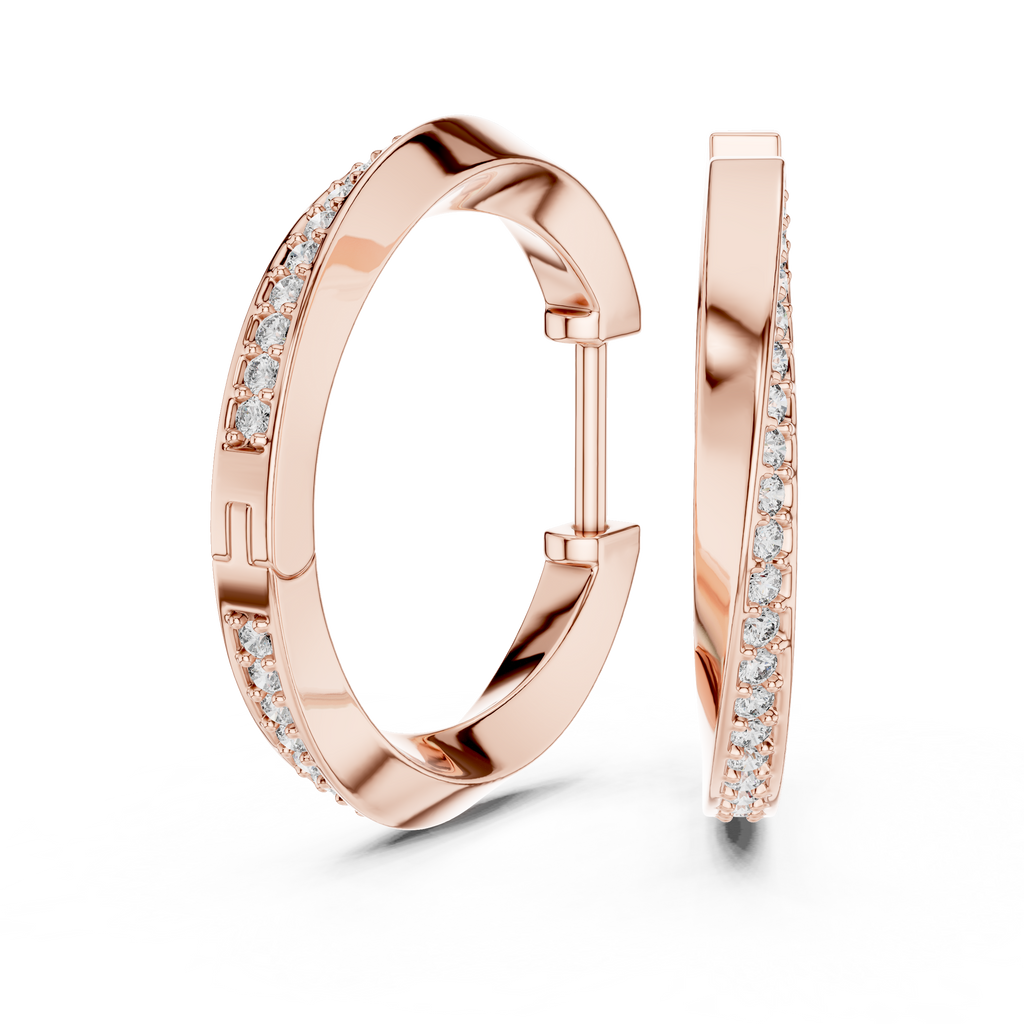 Classic  Diamond Hoop Earrings – Timeless Jewelry