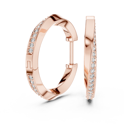 Classic  Diamond Hoop Earrings – Timeless Jewelry