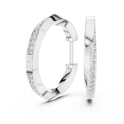 Classic  Diamond Hoop Earrings – Timeless Jewelry
