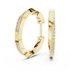 Classic  Diamond Hoop Earrings – Timeless Jewelry