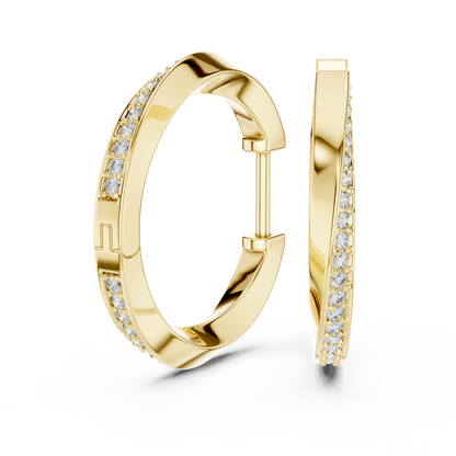 Classic  Diamond Hoop Earrings – Timeless Jewelry