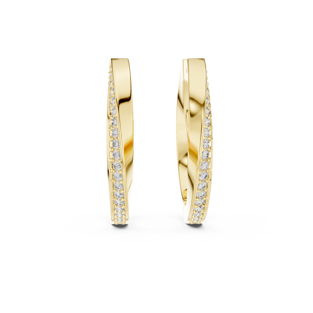 Classic  Diamond Hoop Earrings – Timeless Jewelry
