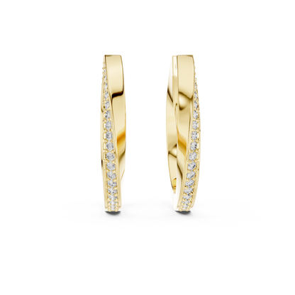 Classic  Diamond Hoop Earrings – Timeless Jewelry