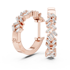 Elegant  Diamond Hoop Earrings