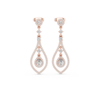 Modern White Gold Diamond Drop Earrings for Bridal & Party Wear