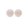 Sparkling Round Cut Diamond Halo Earrings for Women