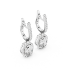 Luxury Oval Cut Diamond Drop Earrings with Halo Setting