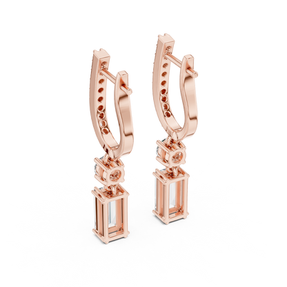 Minimalist Diamond Statement Earrings for Bridal & Evening Wear