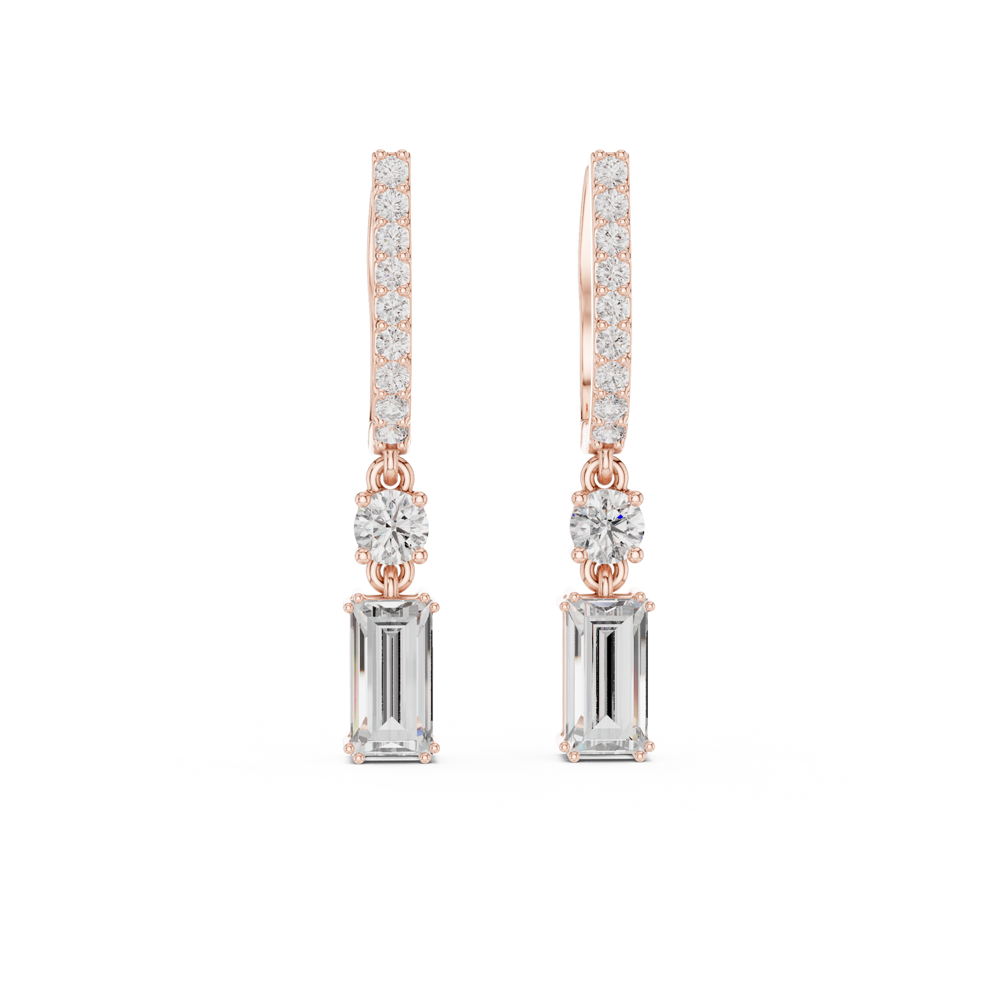 Minimalist Diamond Statement Earrings for Bridal & Evening Wear