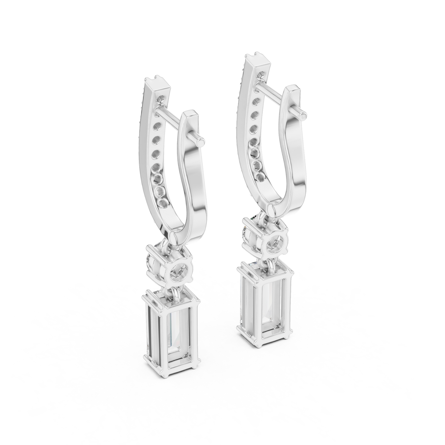 Minimalist Diamond Statement Earrings for Bridal & Evening Wear