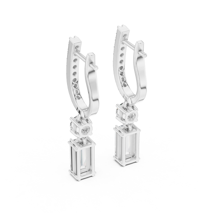 Minimalist Diamond Statement Earrings for Bridal & Evening Wear