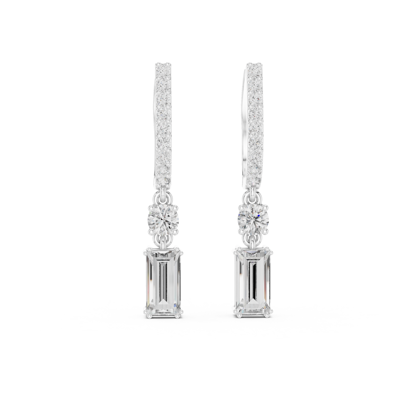 Minimalist Diamond Statement Earrings for Bridal & Evening Wear