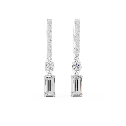 Minimalist Diamond Statement Earrings for Bridal & Evening Wear