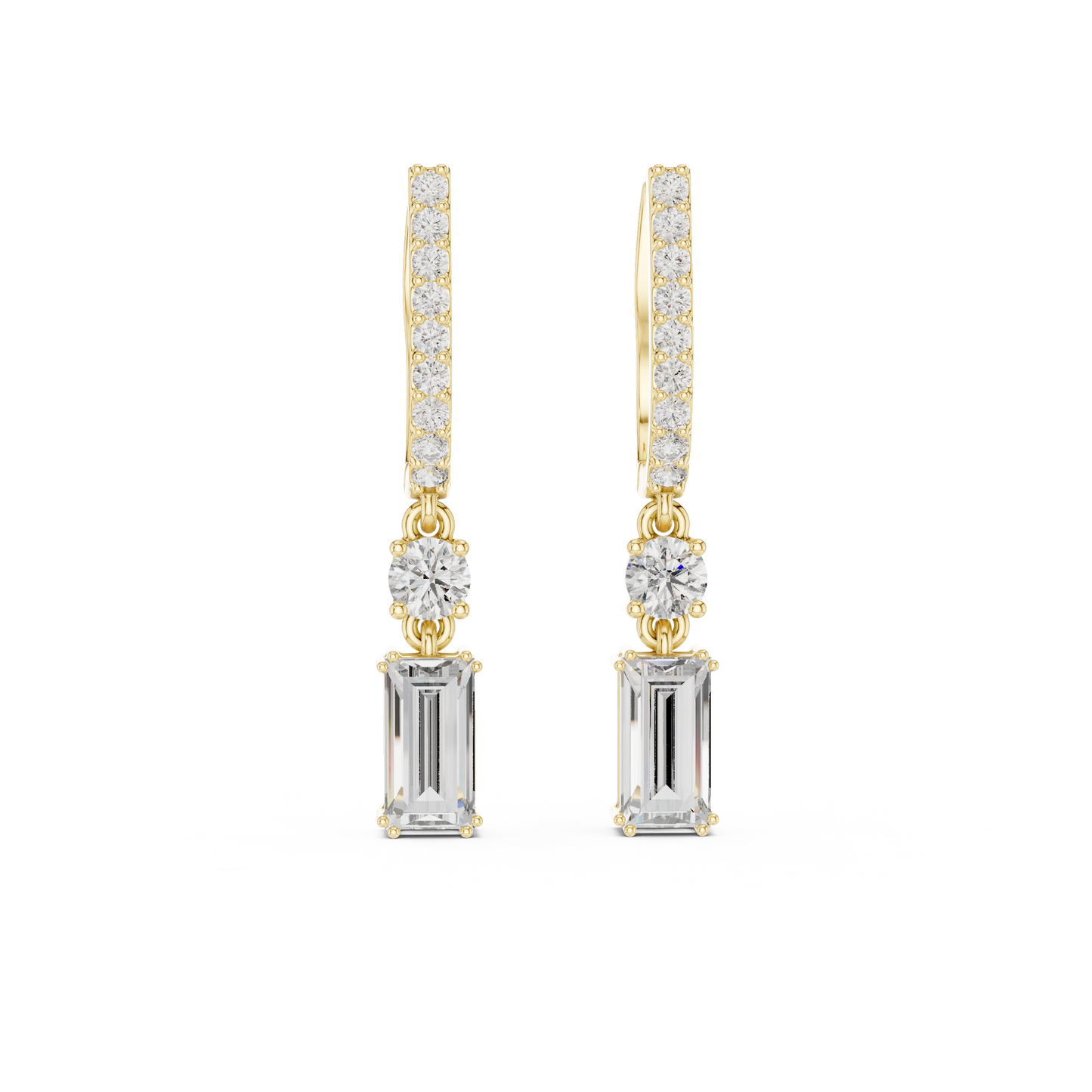 Minimalist Diamond Statement Earrings for Bridal & Evening Wear