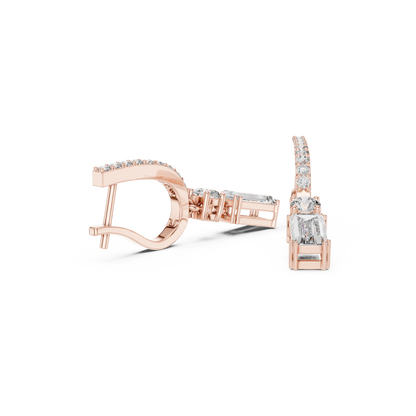 Minimalist Diamond Statement Earrings for Bridal & Evening Wear
