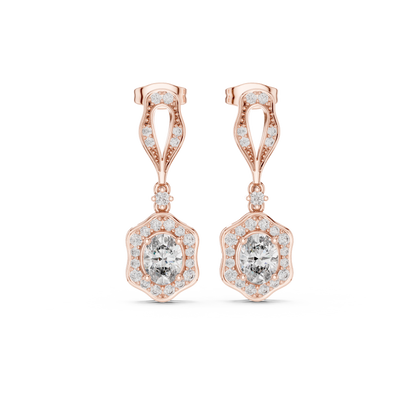 Classic Vintage Inspired Diamond Earrings for Women