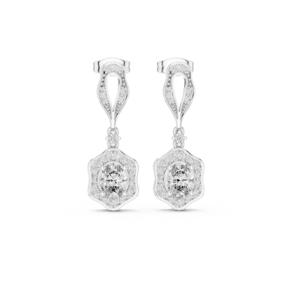 Classic Vintage Inspired Diamond Earrings for Women
