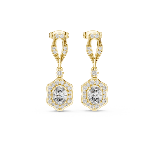 Classic Vintage Inspired Diamond Earrings for Women
